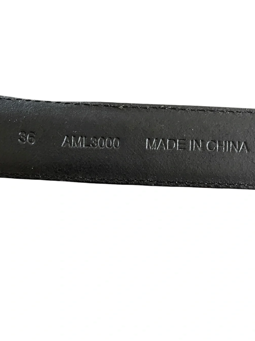 AML 3000 Men's Top Grain Black Leather Golf Club Belt Size 36